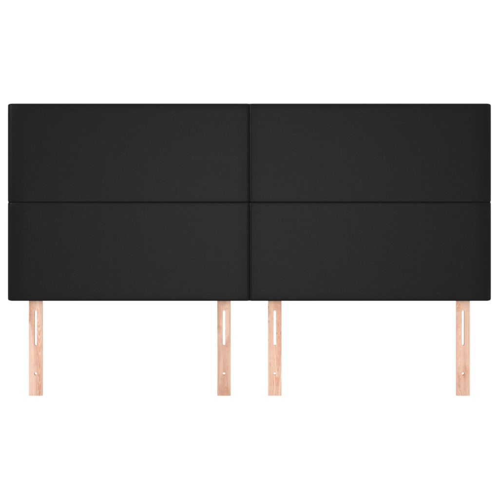 Cabeceira preta 180x5x118/128 cm couro sintético