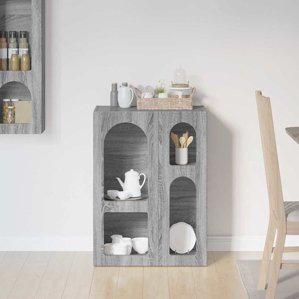 Buffet elst cinza sonoma 59 x 35 x 80.5 cm derivados de madeira