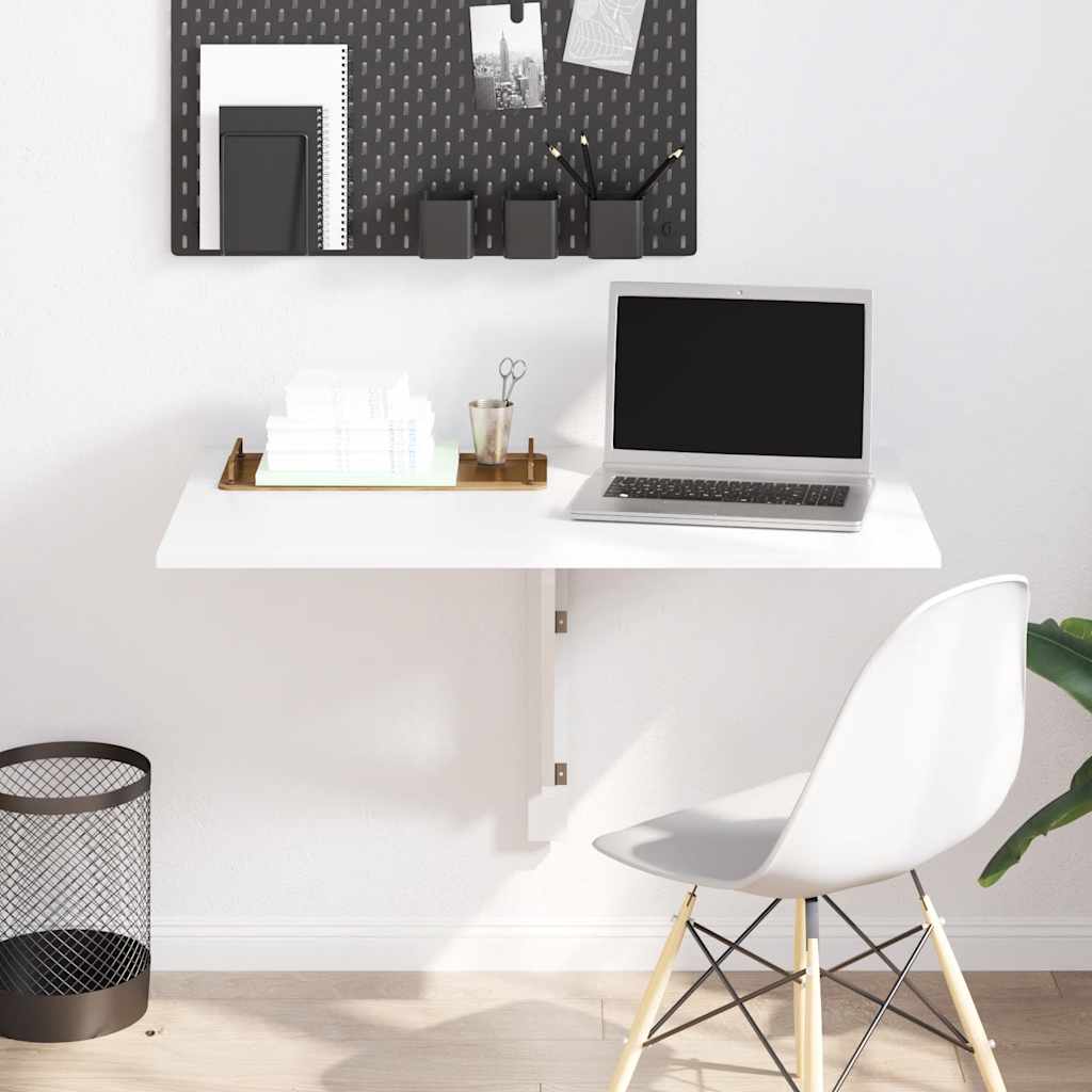 Mesa de parede dobrável 100x60 cm branco