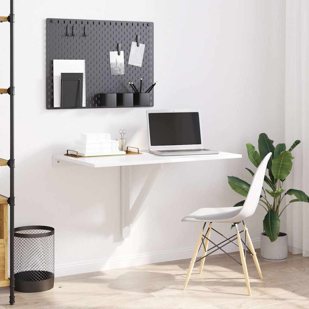 Mesa de parede dobrável 100x60 cm branco