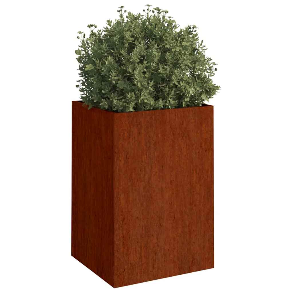 Vaso/floreira 52x48x75 cm aço corten