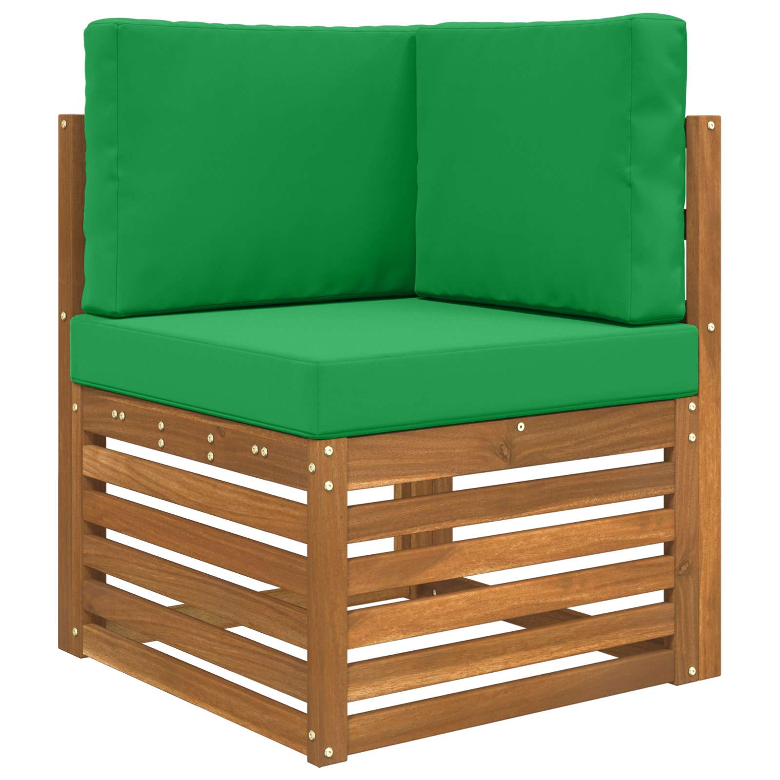 Almofada para sofá externo poliéster verde 60 x 60 x 8 cm