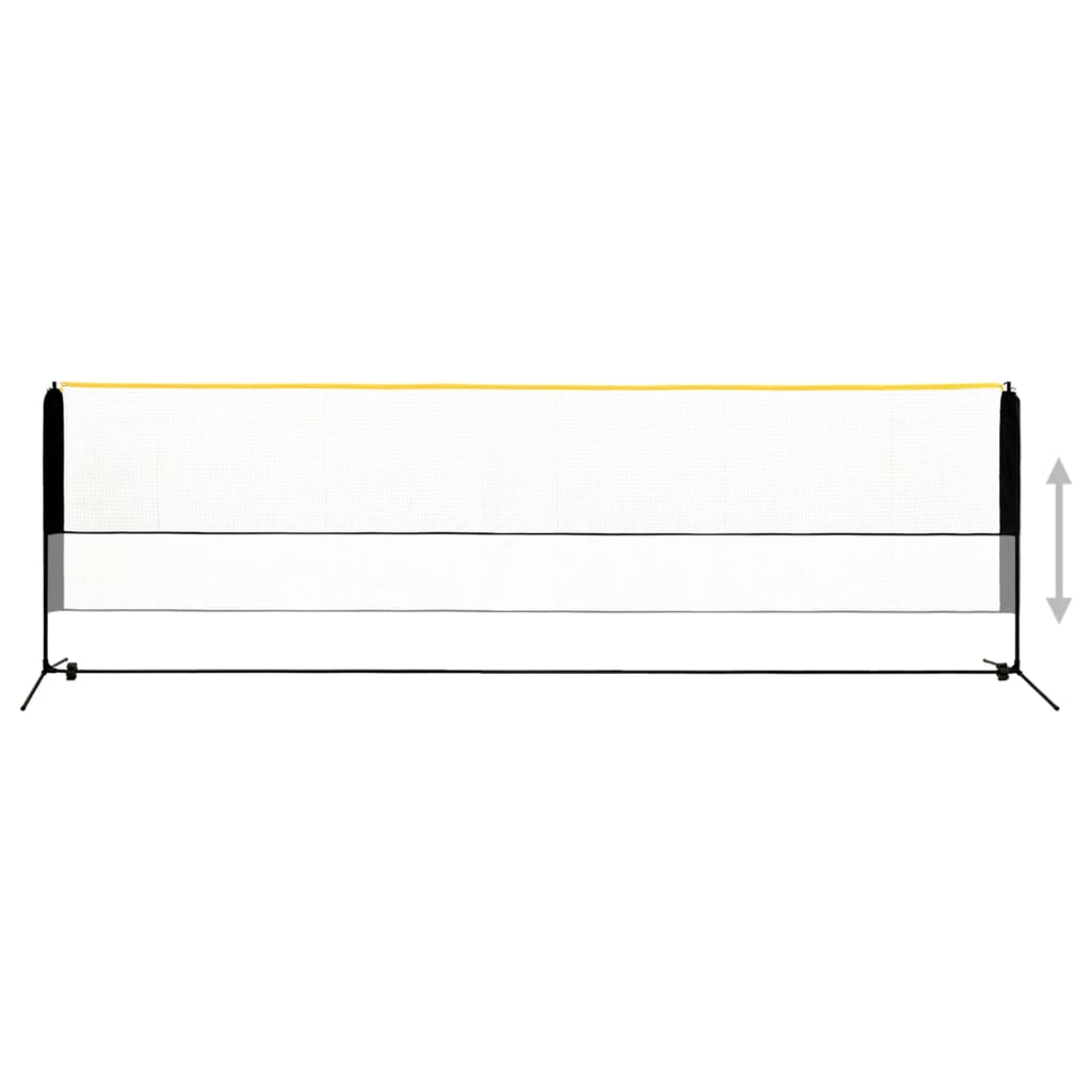 Rede de badmínton ajustável 500x103x94-158 cm metal