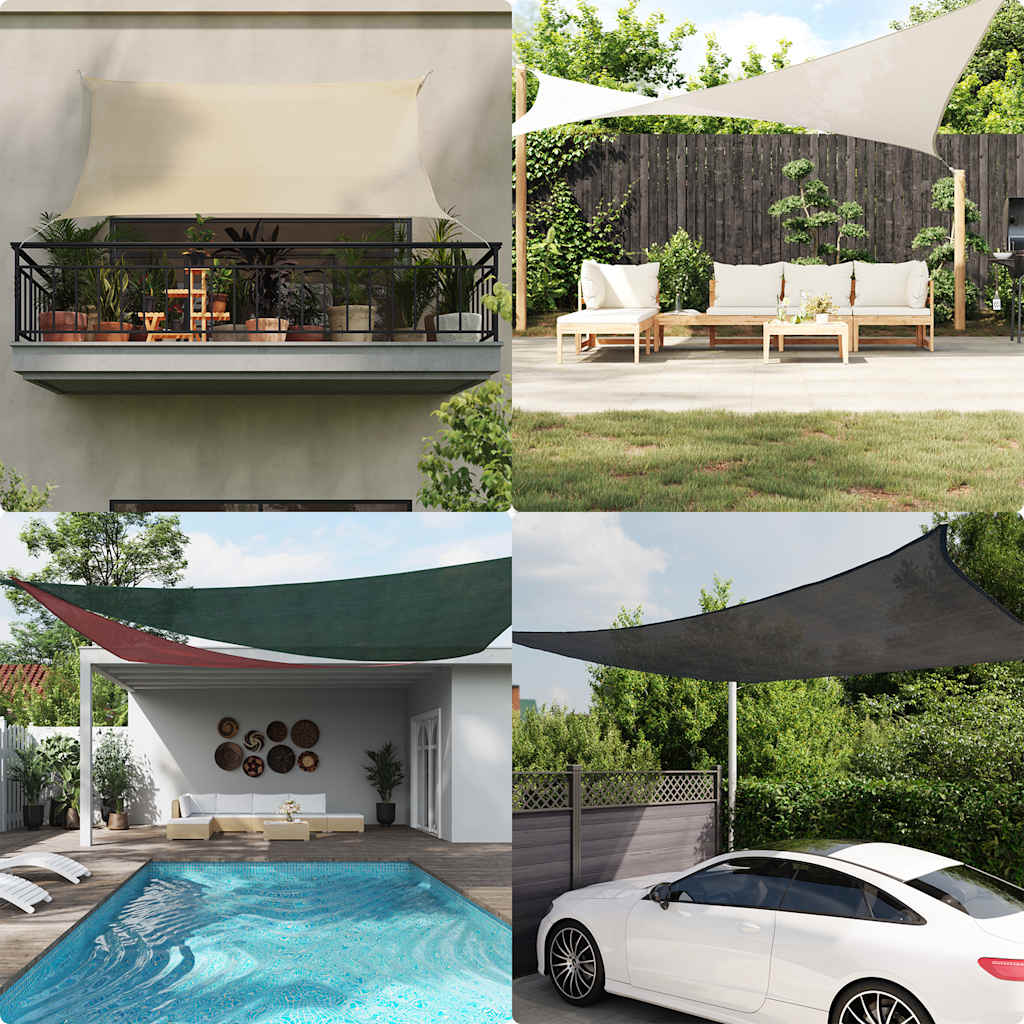 Para-sol estilo vela 160 g/m² 3/4x2 m pead vermelho