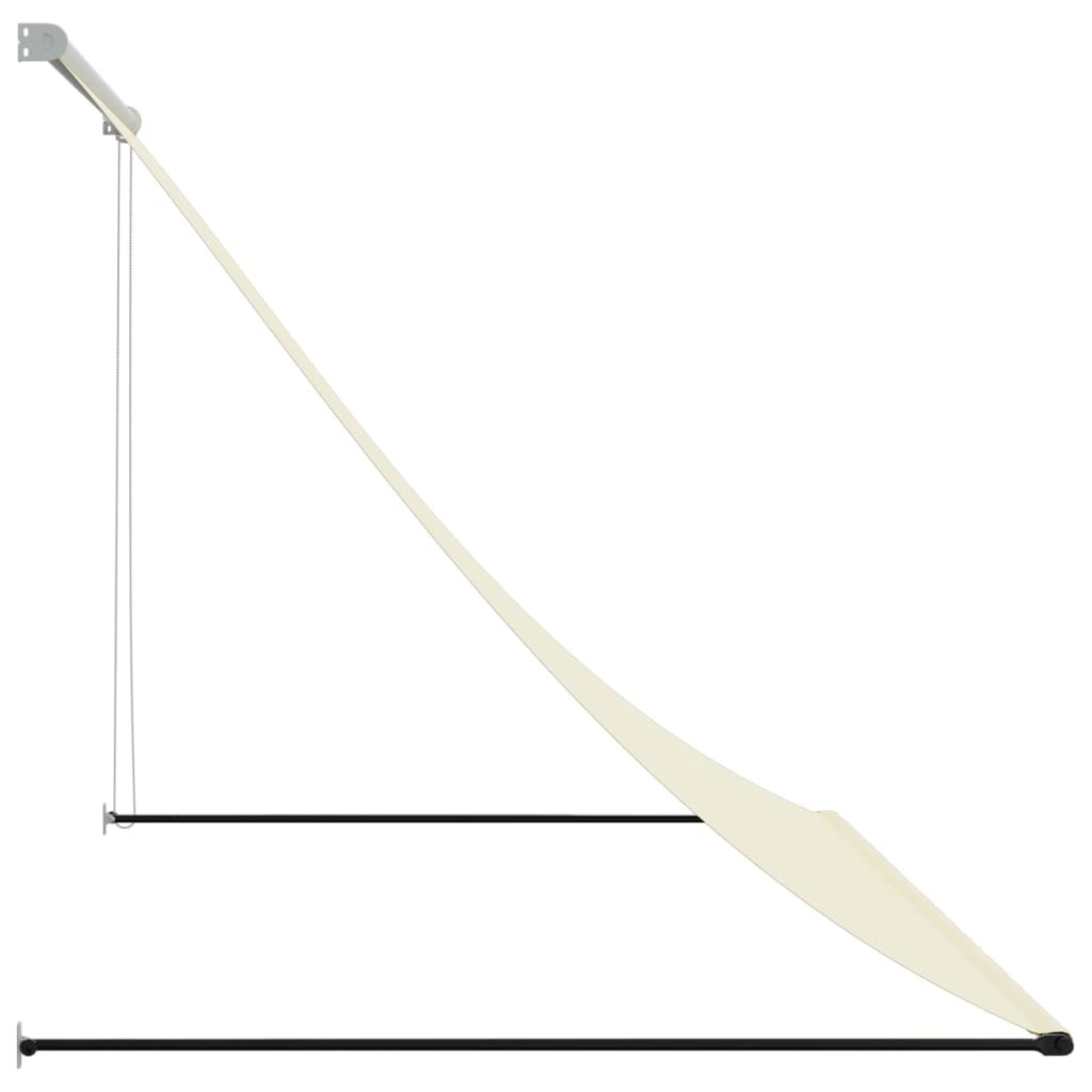 Toldo retrátil 200x150 cm tecido e aço cor creme