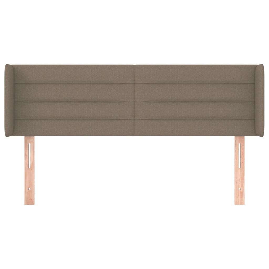Cabeceira cama abas tecido 147x16x78/88 cm cinzento-acastanhado