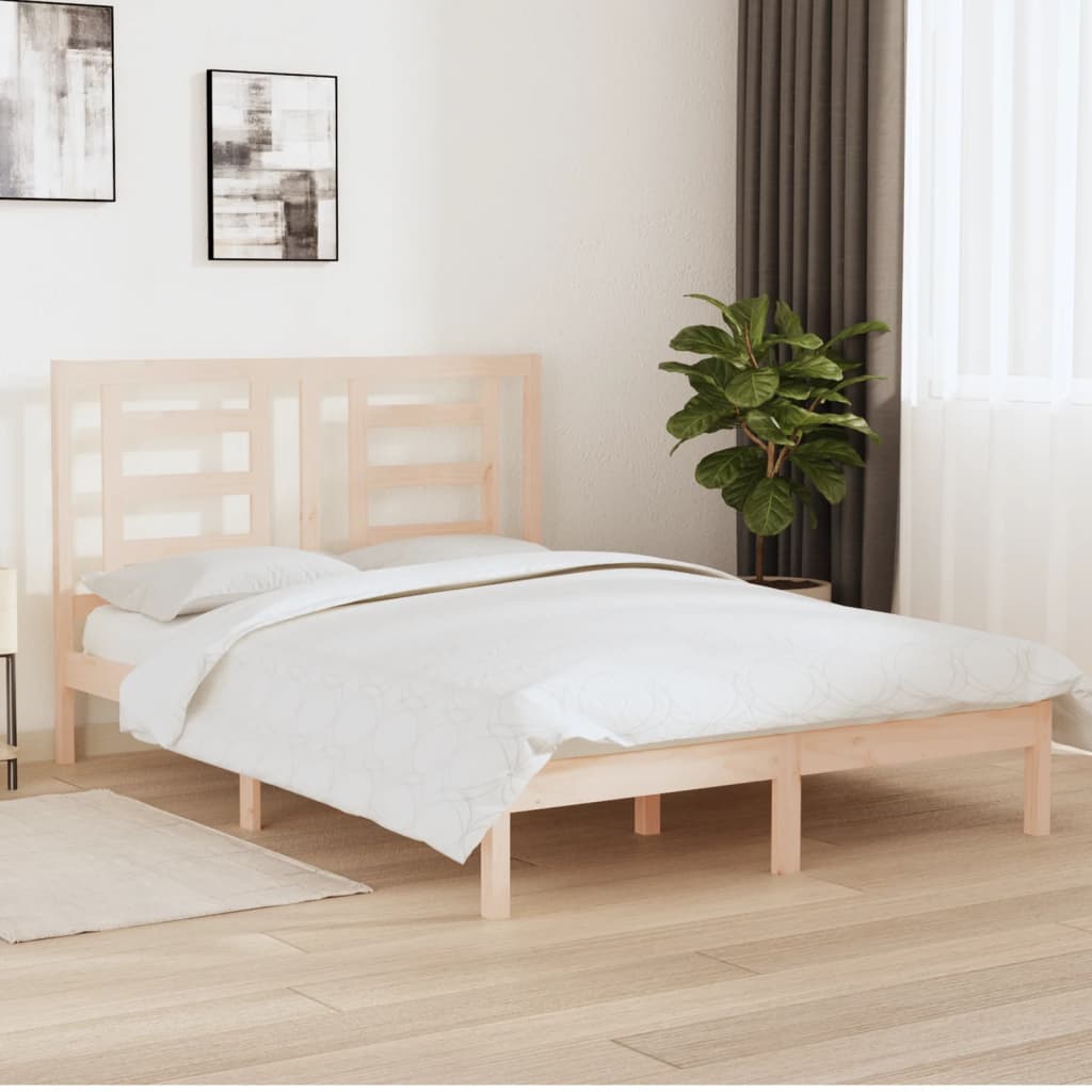 Cama sem colchão 160x200 cm madeira de pinho maciça