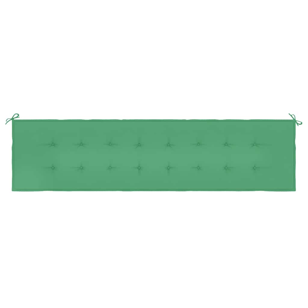 Almofadão p/ banco de jardim 200x50x3 cm tecido verde
