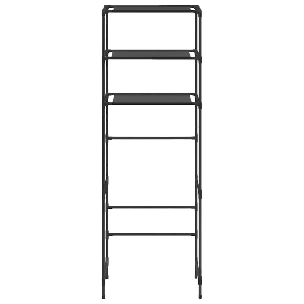 Estante com 3 prateleiras p/ casa de banho 53x28x169 cm preto