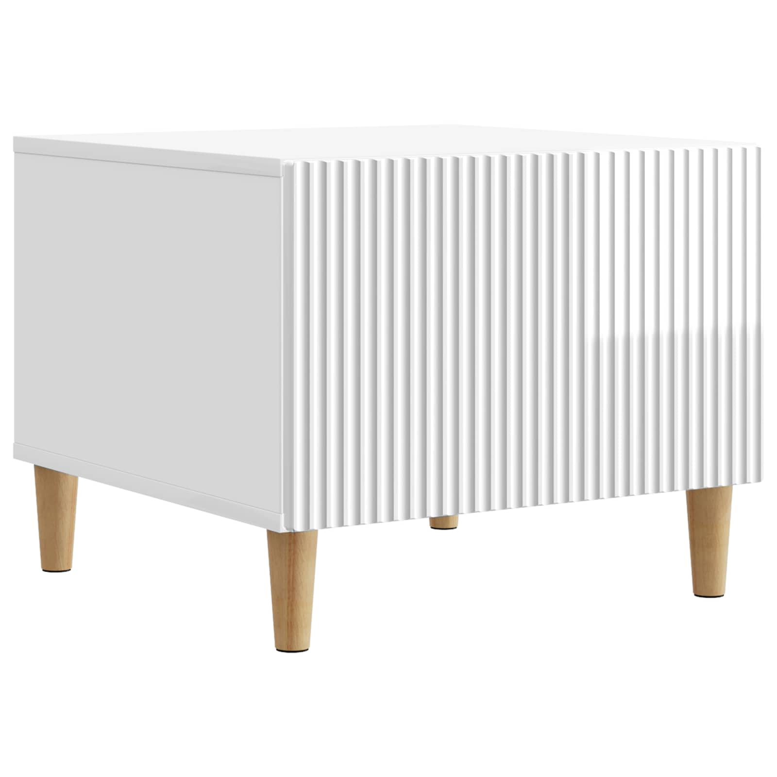 Mesa de centro com gaveta branco brilhante 49 x 50 x 40 cm