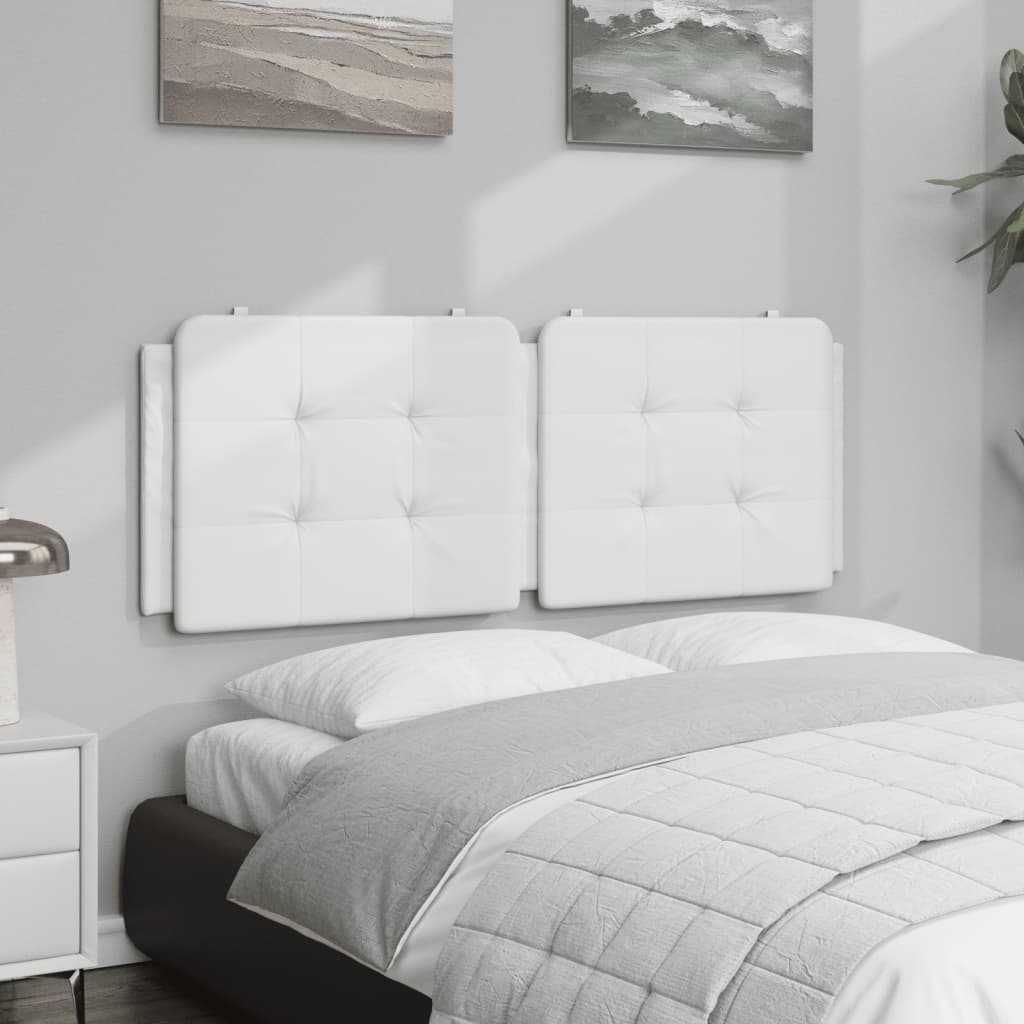 Almofadão de cabeceira zadar 120 cm couro artificial branco