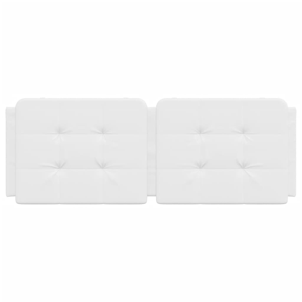 Almofadão de cabeceira zadar 120 cm couro artificial branco