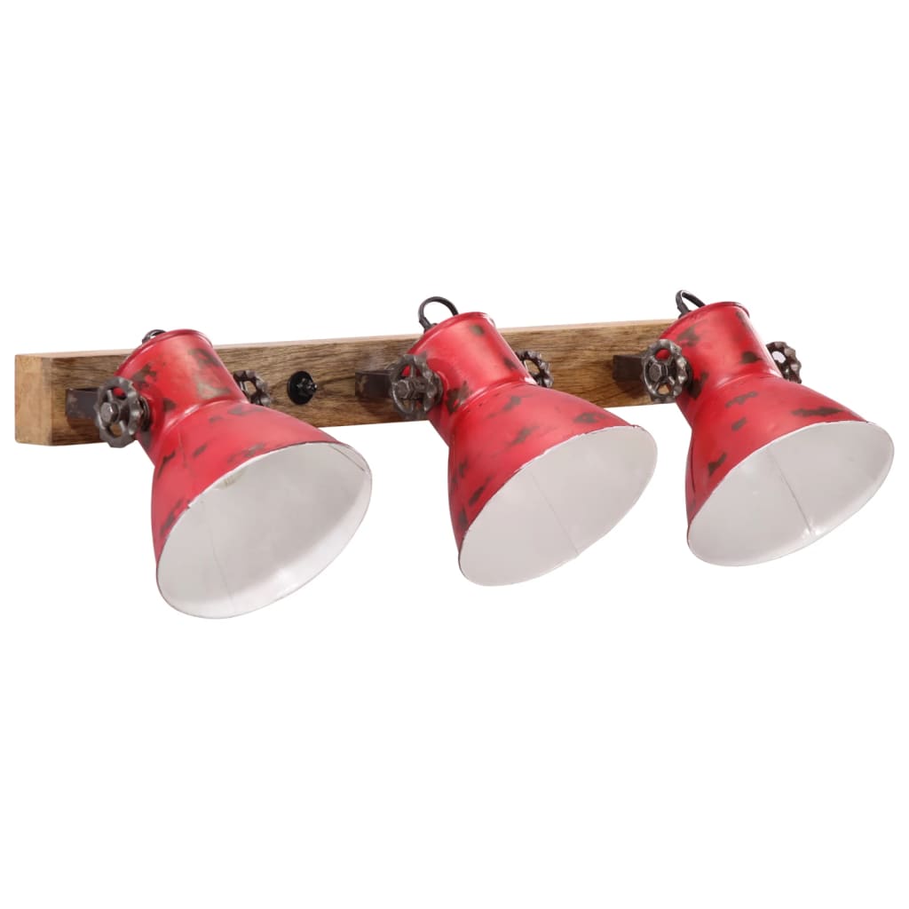 Candeeiro de parede 25 w 65x25 cm e27 vermelho desgastado