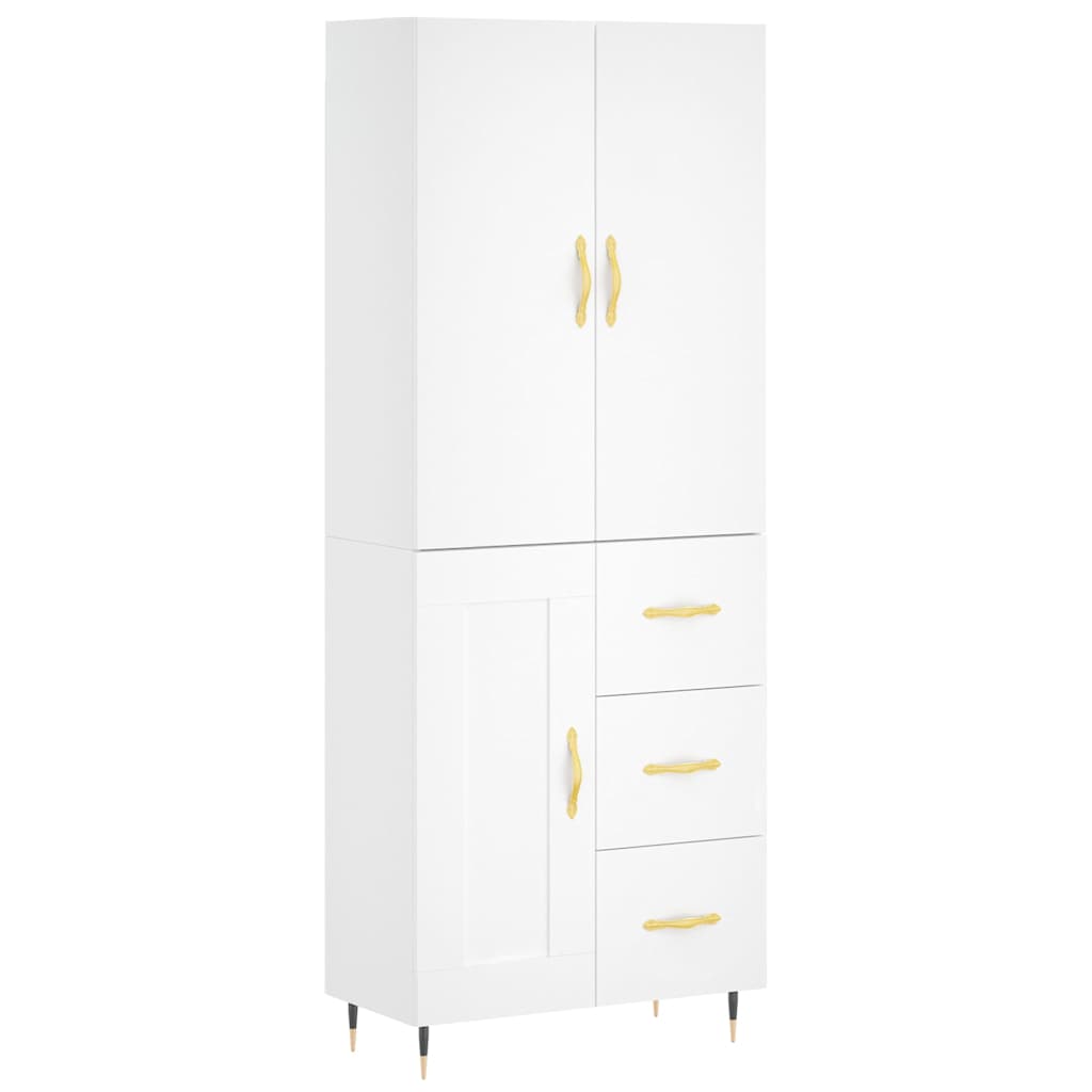 Armário alto 69,5x34x180 cm derivados de madeira branco