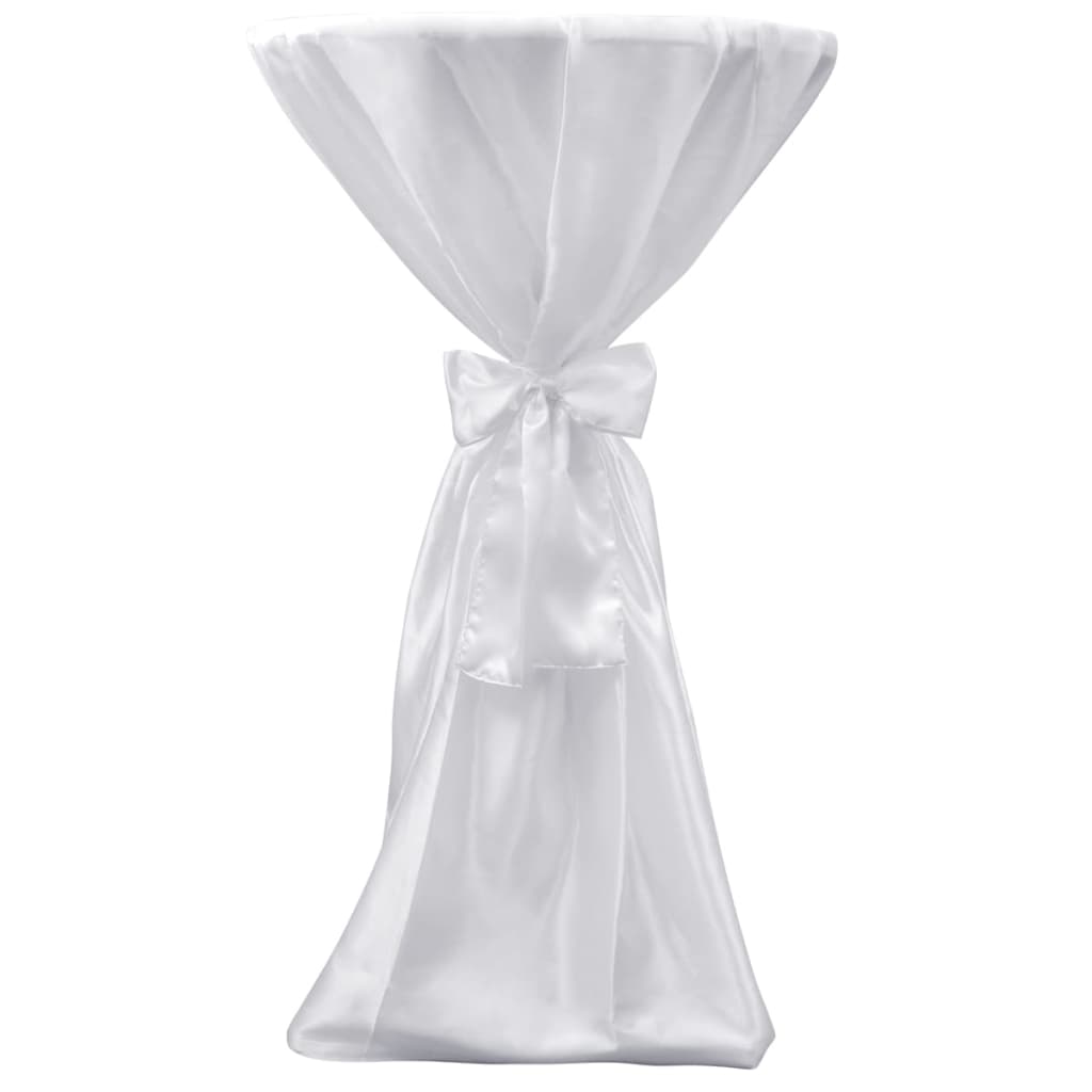 Toalha de mesa com fita, 80 cm / 2 peças, branca