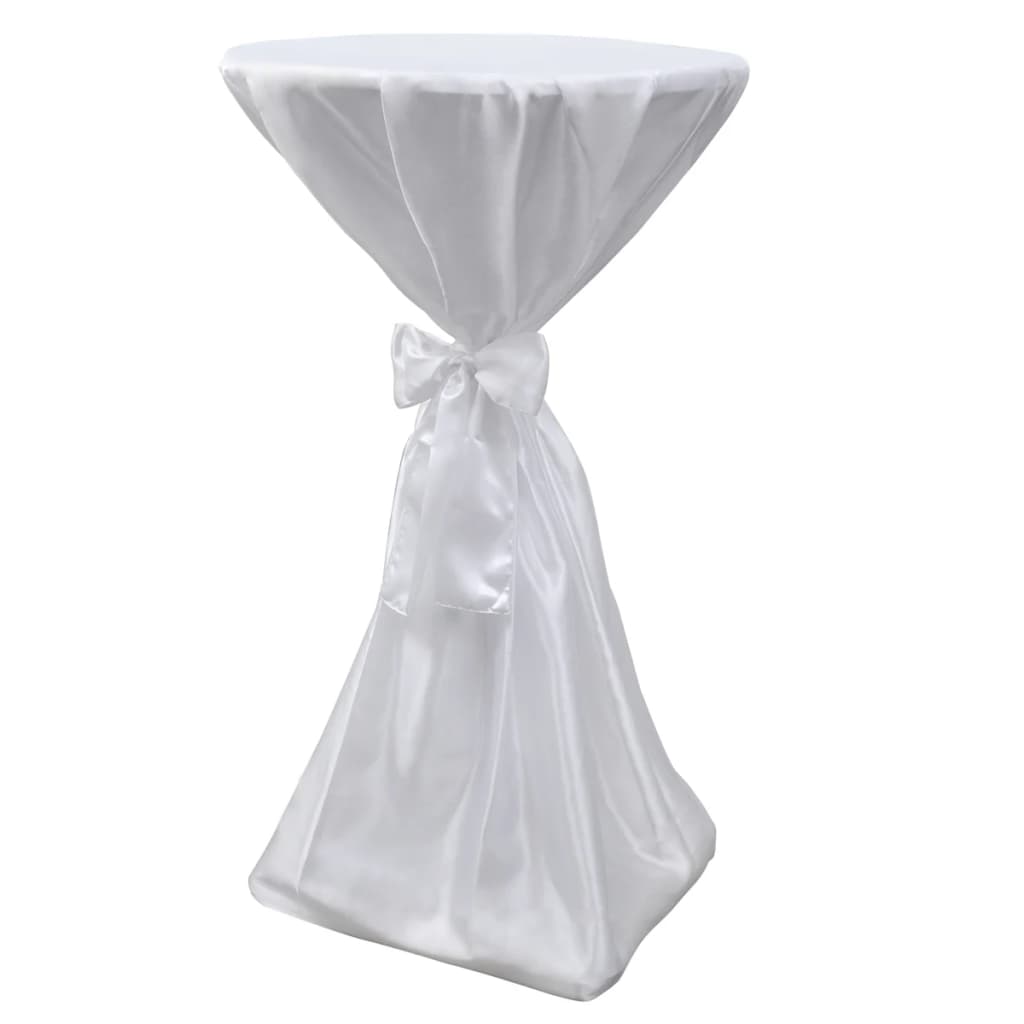 Toalha de mesa com fita, 80 cm / 2 peças, branca