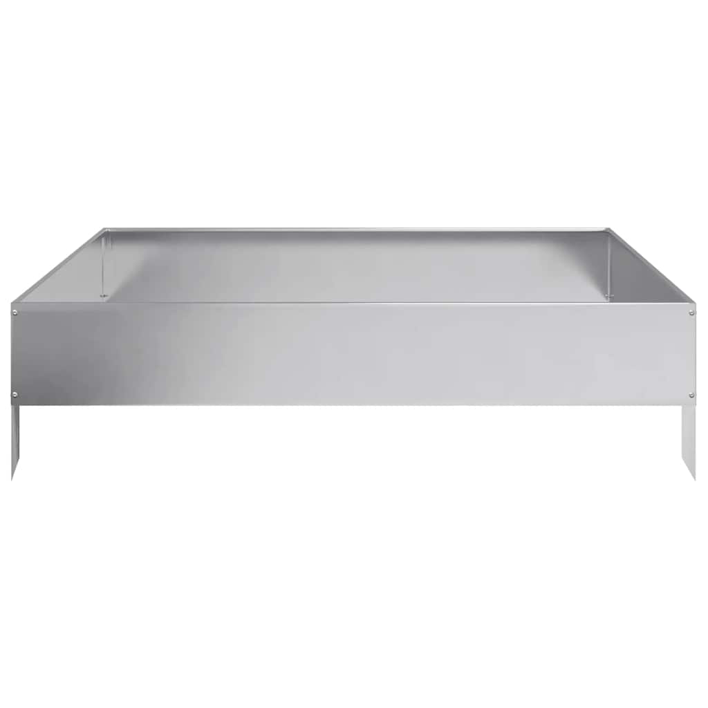 Canteiro elevado de jardim 100x100x26 cm aço galvanizado