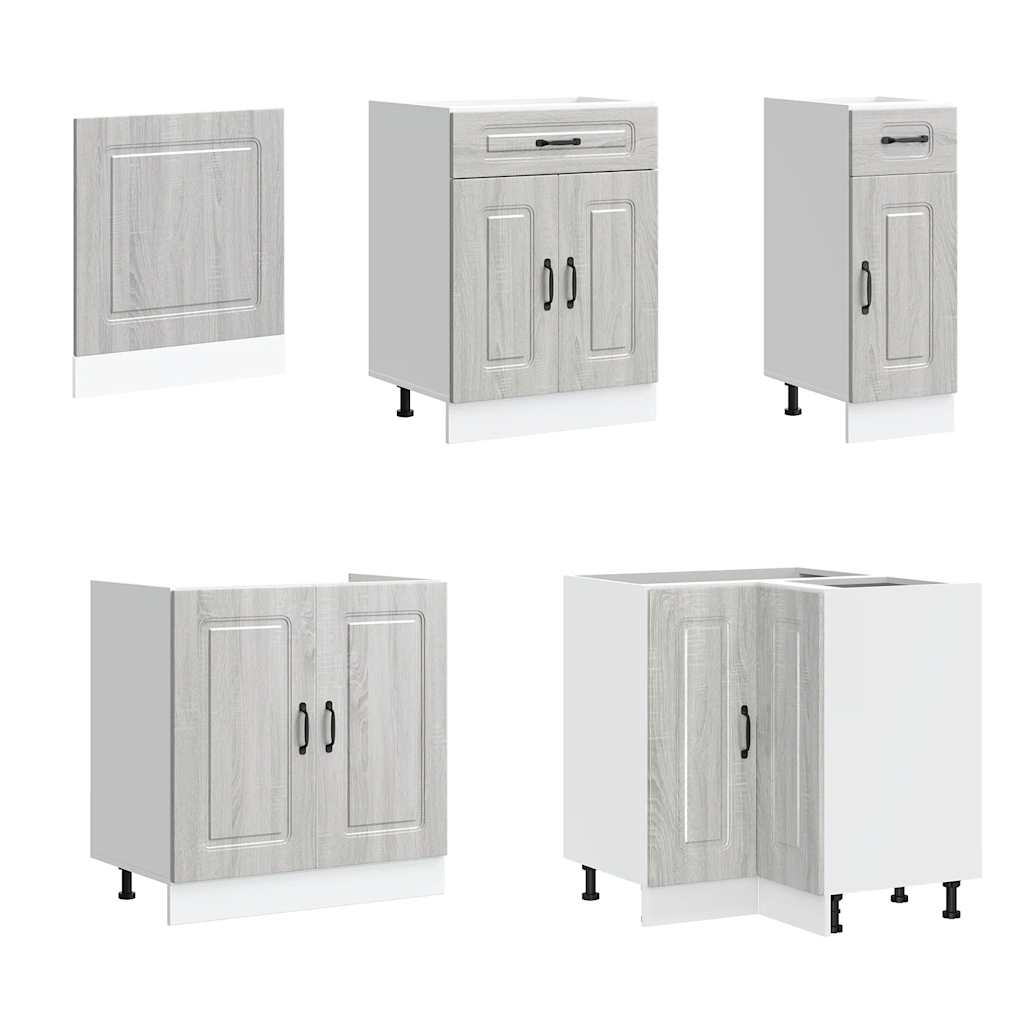 11 Peças armário de cozinha conjunto kalmar cinza sonoma