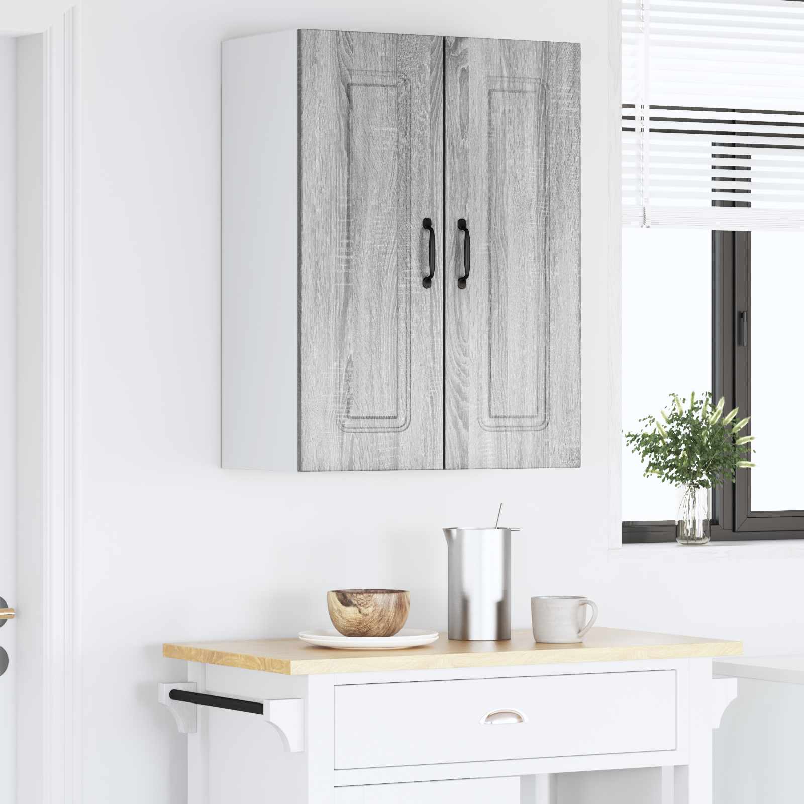 Painel de lava-louça kalmar cinza sonoma 60 x 31 x 80 cm