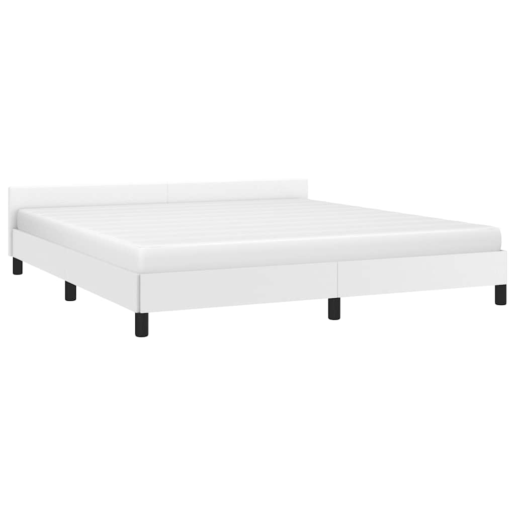 Estrutura de cama c/ cabeceira sem colchão 180x200 cm branco