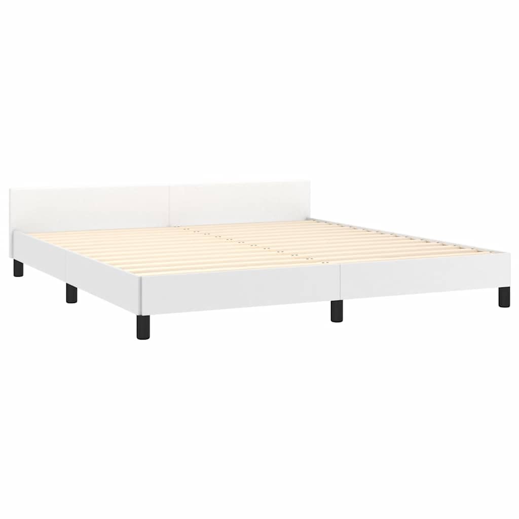Estrutura de cama c/ cabeceira sem colchão 180x200 cm branco