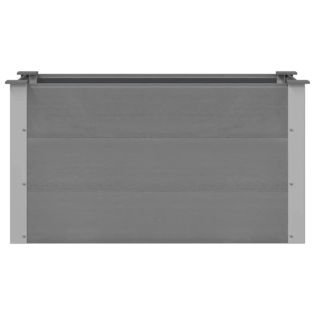 Canteiro elevado para jardim wpc 100x50x54 cm cinzento