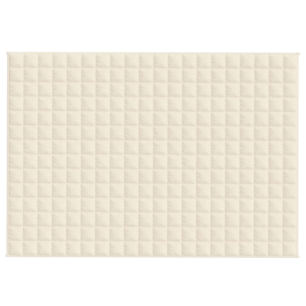 Manta pesada 6 kg 137x200 cm tecido creme-claro