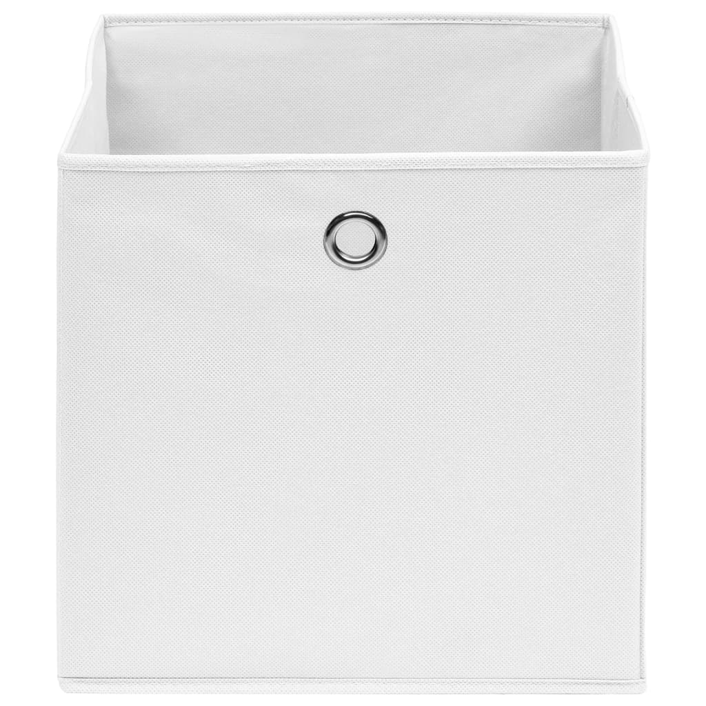 Caixas arrumação 10 pcs 28x28x28 cm tecido-não-tecido branco