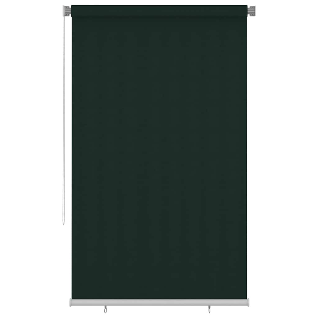 Estore de rolo para exterior 145 (l) x 230 (a) cm verde-escuro HDPE