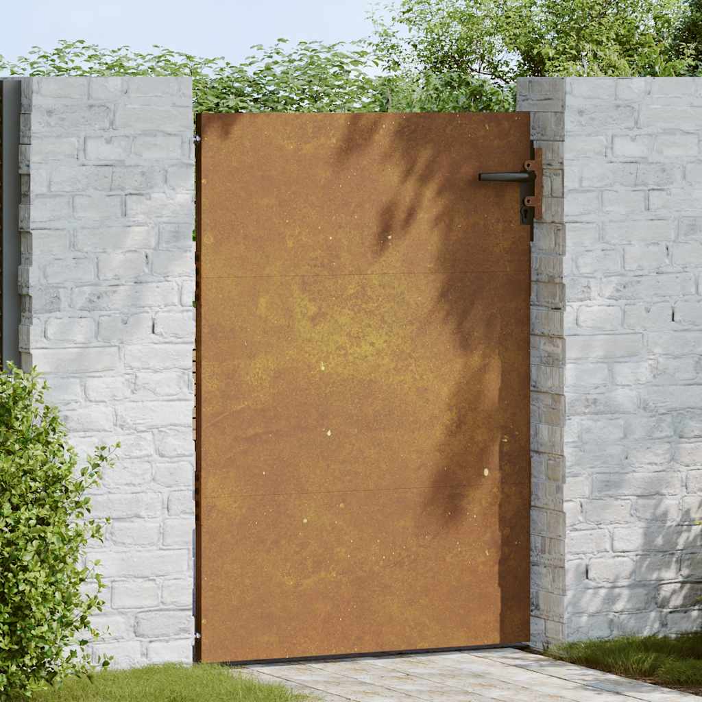 Portão de jardim 85x125 cm aço corten
