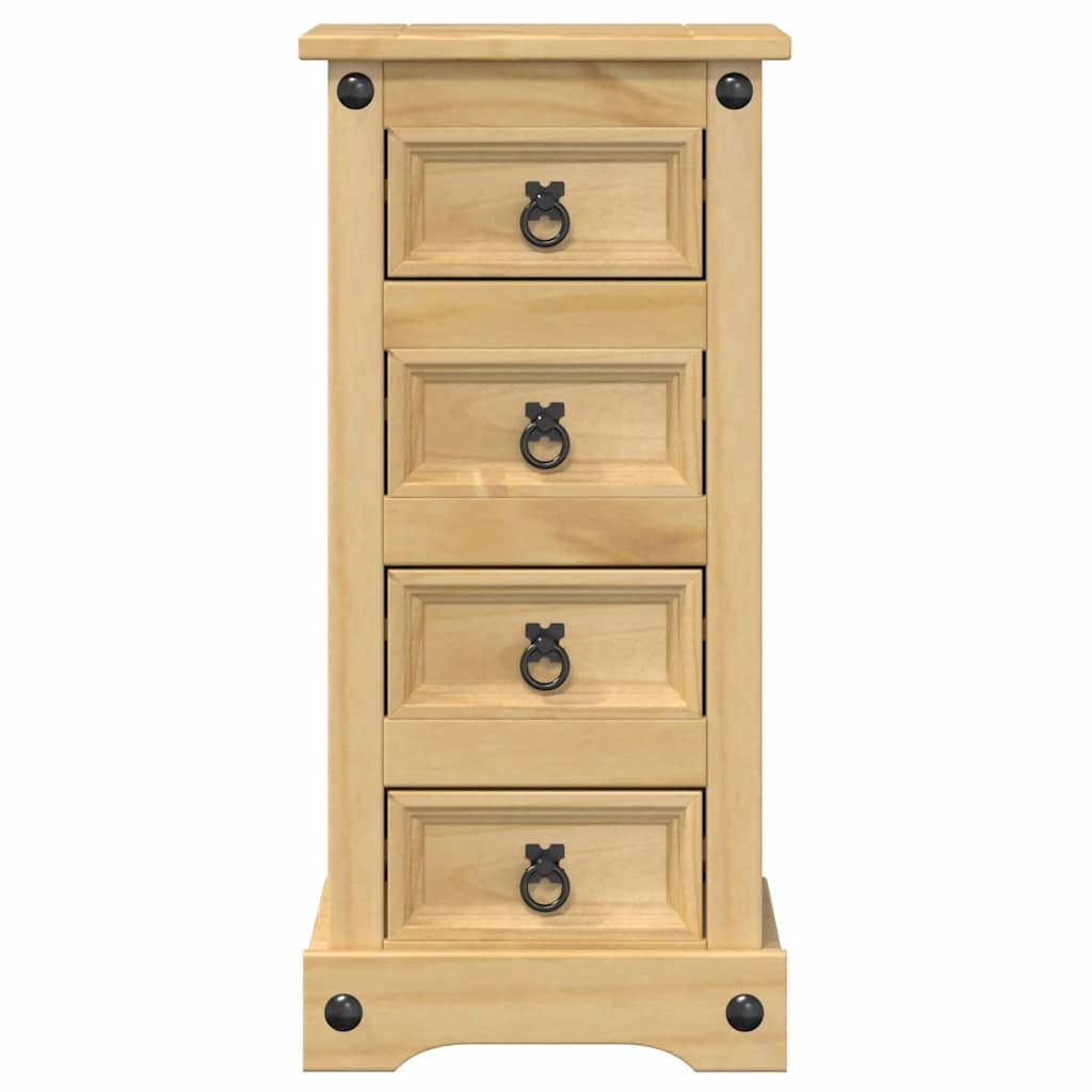 Mesa de cabeceira corona 35x32,5x74 cm madeira de pinho maciça