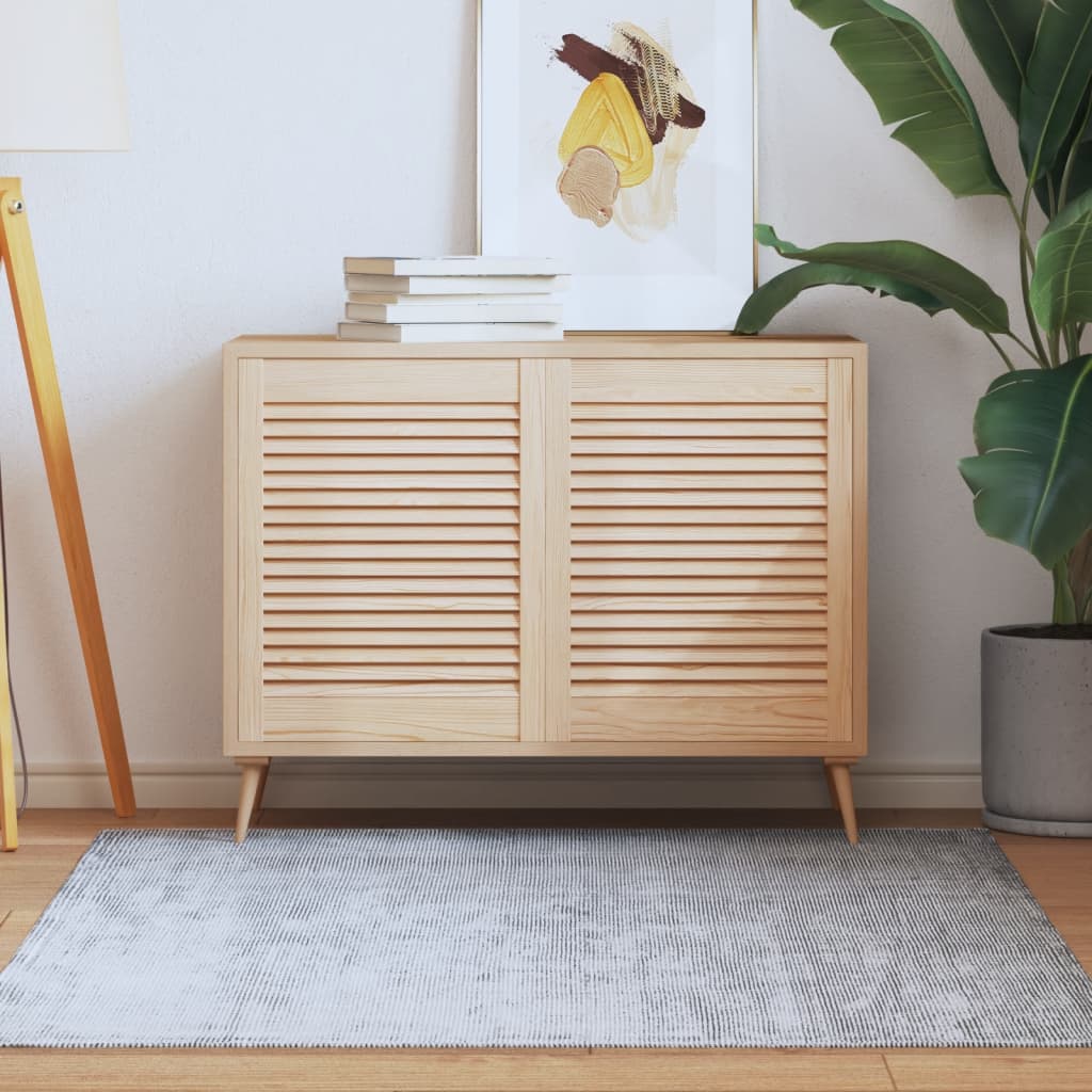Portas de armário 2 pcs com design de persiana pinho maciço