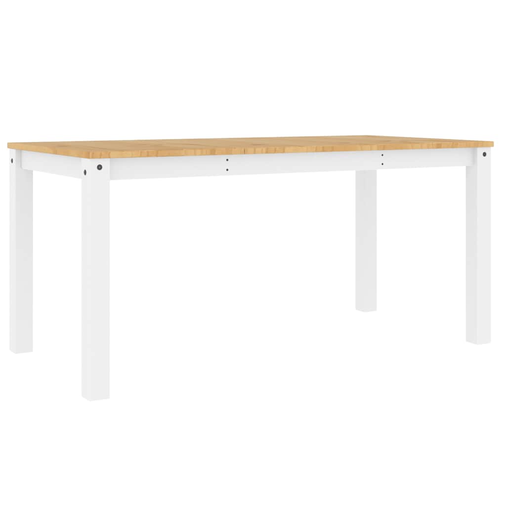 3 Pcs conjunto de jantar panama madeira pinho maciça branco