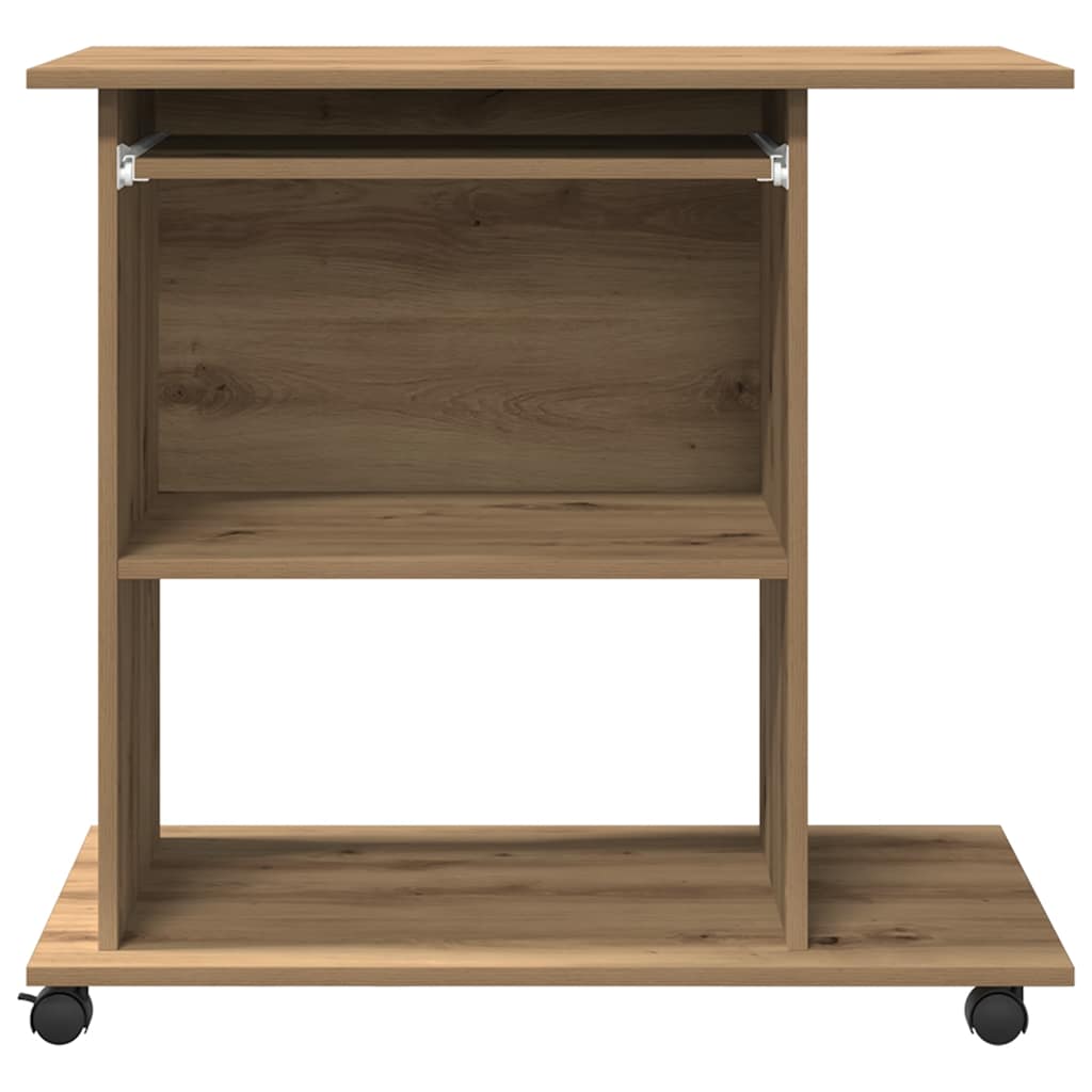 Mesa para computador carvalho artesanal 80x50x75 cm