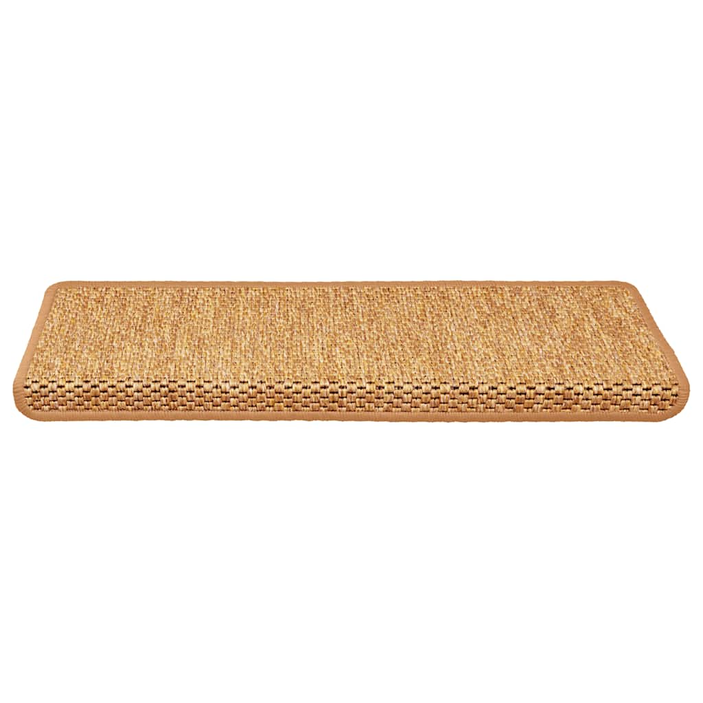 Tapetes escada adesivos aspeto sisal 30 pcs 65x21x4 cm sisal