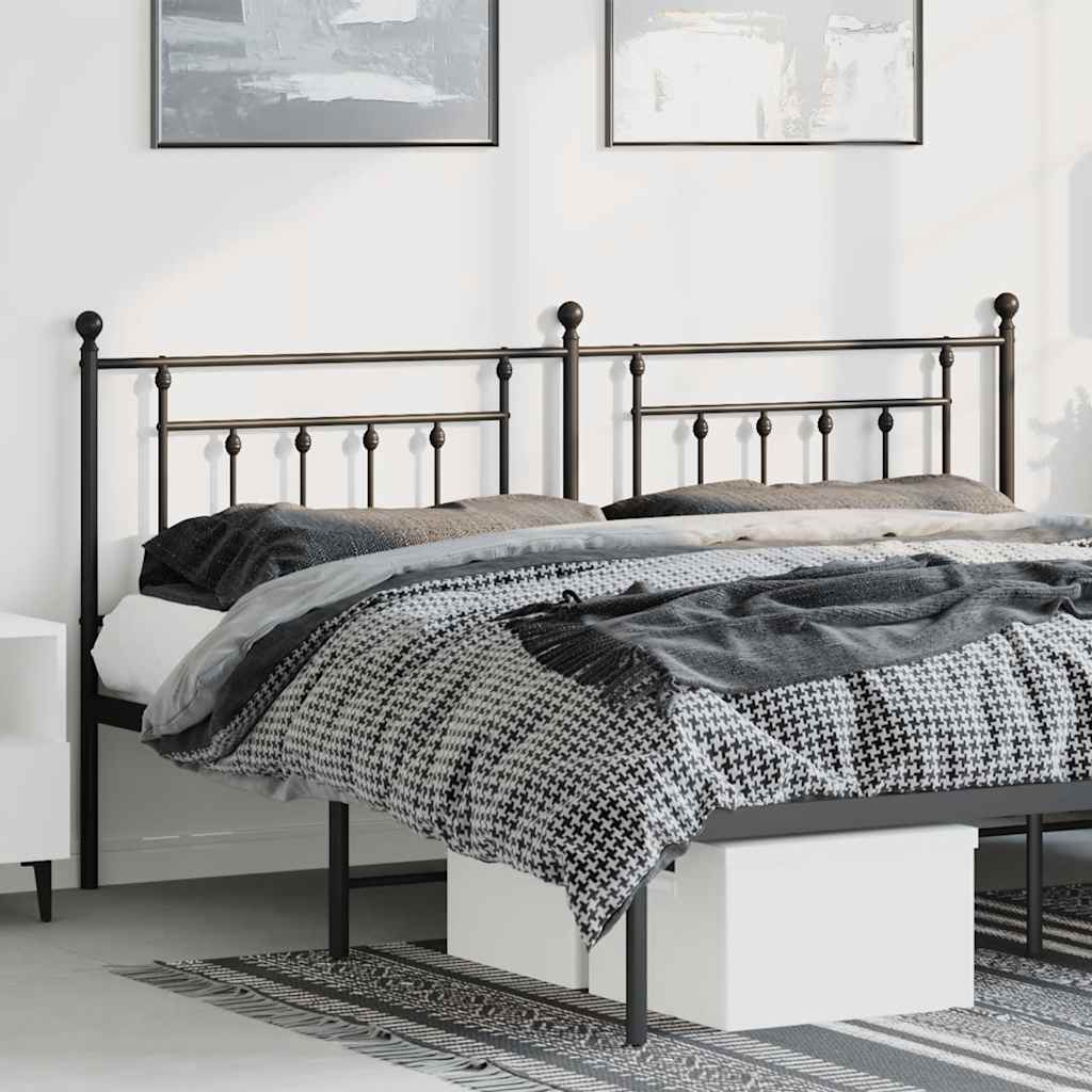 Cabeceira de substituição 180 cm metal preto