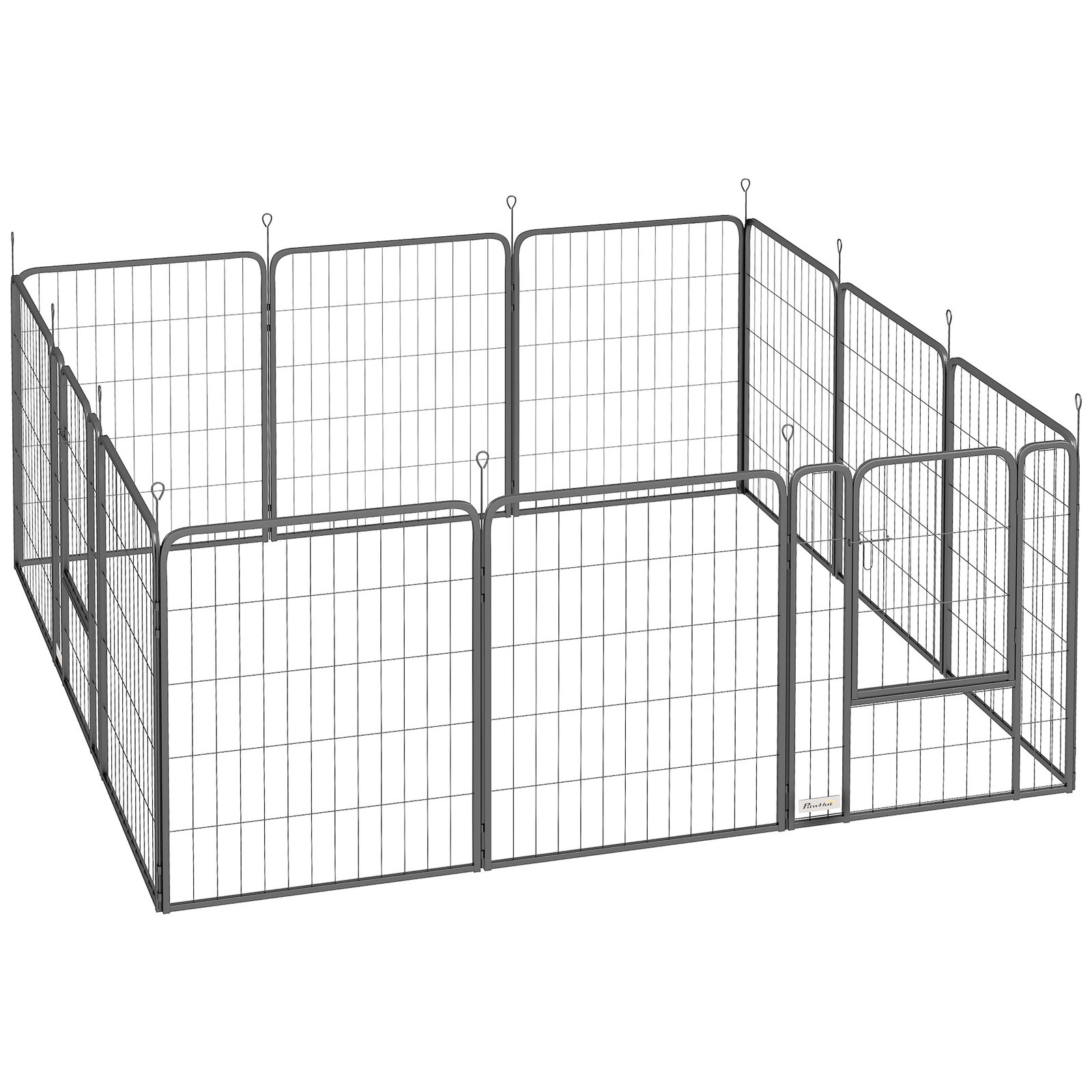 Parque para cães de 12 painéis 68x80 cm parque dobrável para cães médios com portas fecho e estacas preto
