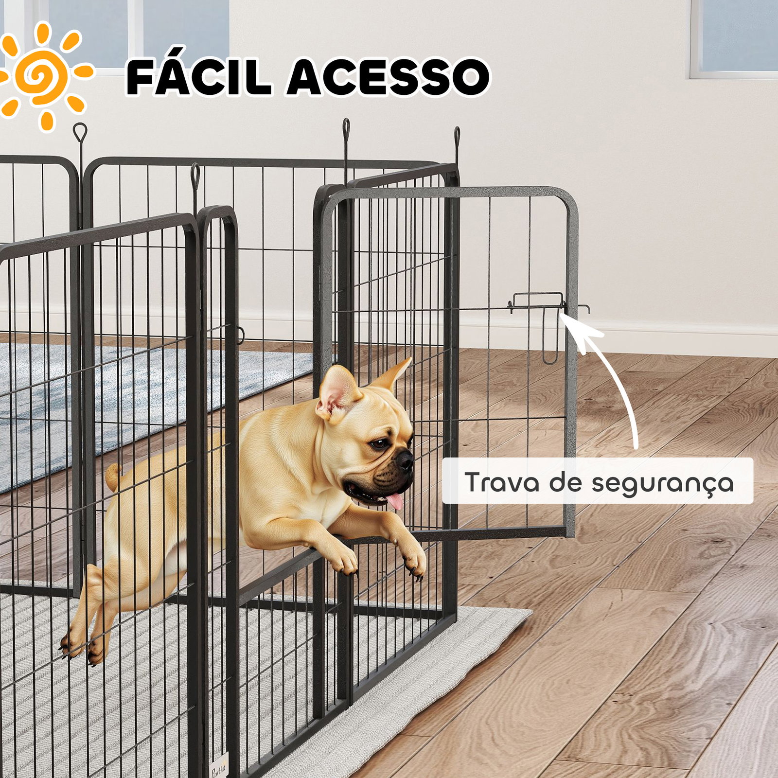 Parque para cães de 12 painéis 68x80 cm parque dobrável para cães médios com portas fecho e estacas preto