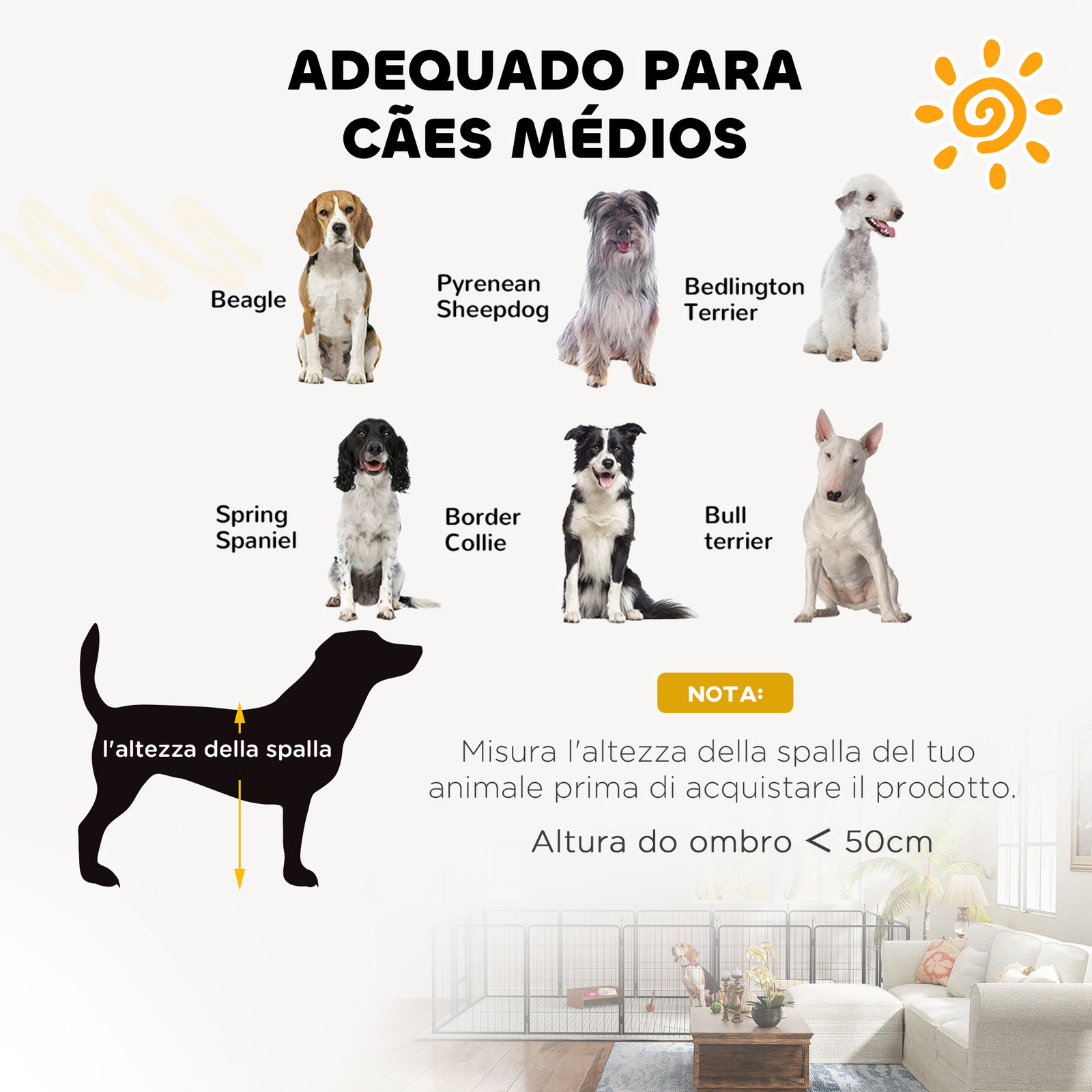 Parque para cães de 12 painéis 68x80 cm parque dobrável para cães médios com portas fecho e estacas preto