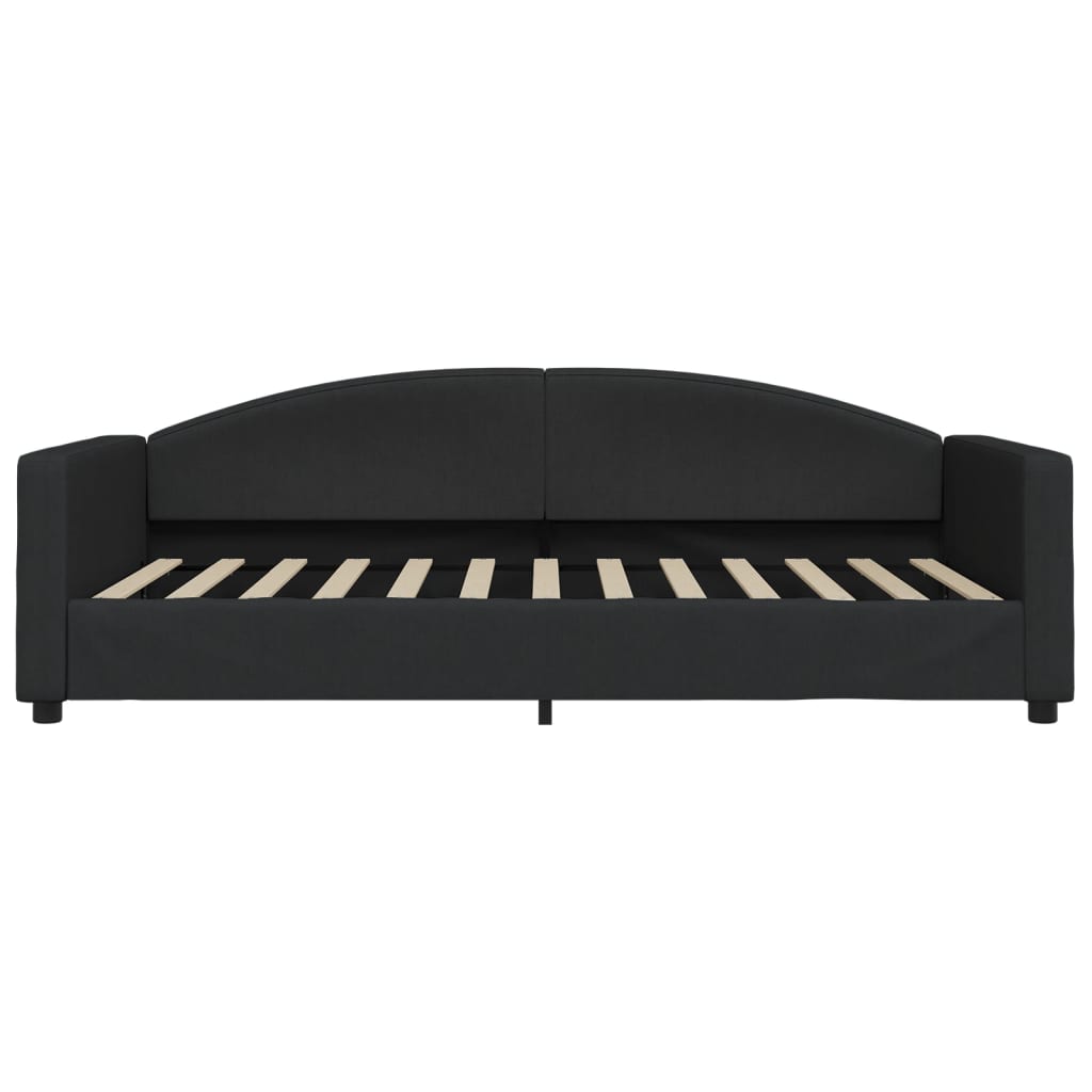 Sofá-cama com colchão 100x200 cm tecido preto