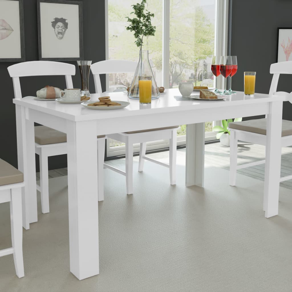 Mesa de jantar 140x80x75 cm branco