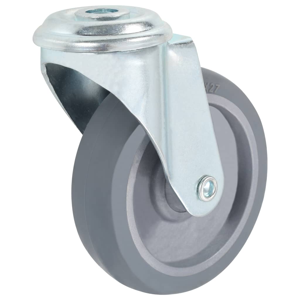 12 Pcs rodas giratórias com orifício para parafuso 100 mm