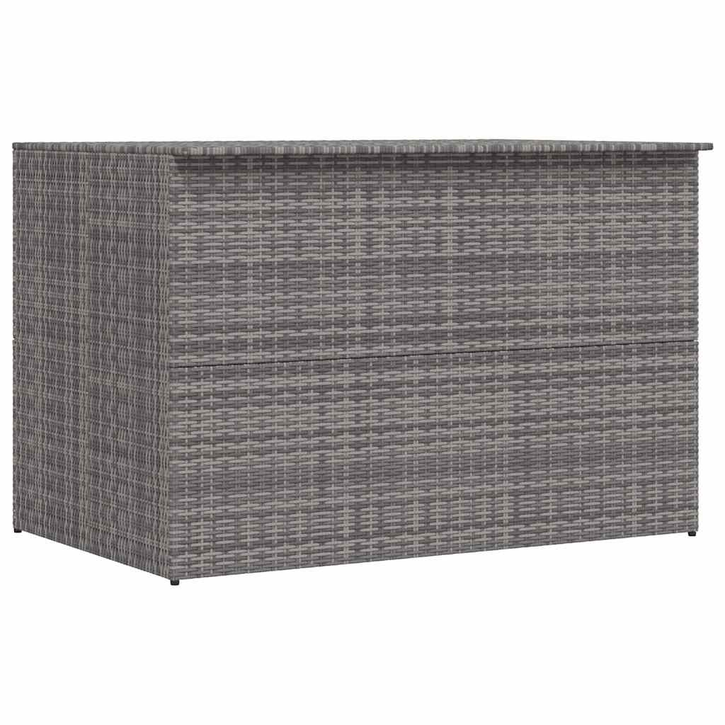 Caixa de arrumação para jardim 150x100x100 cm vime PE cinzento