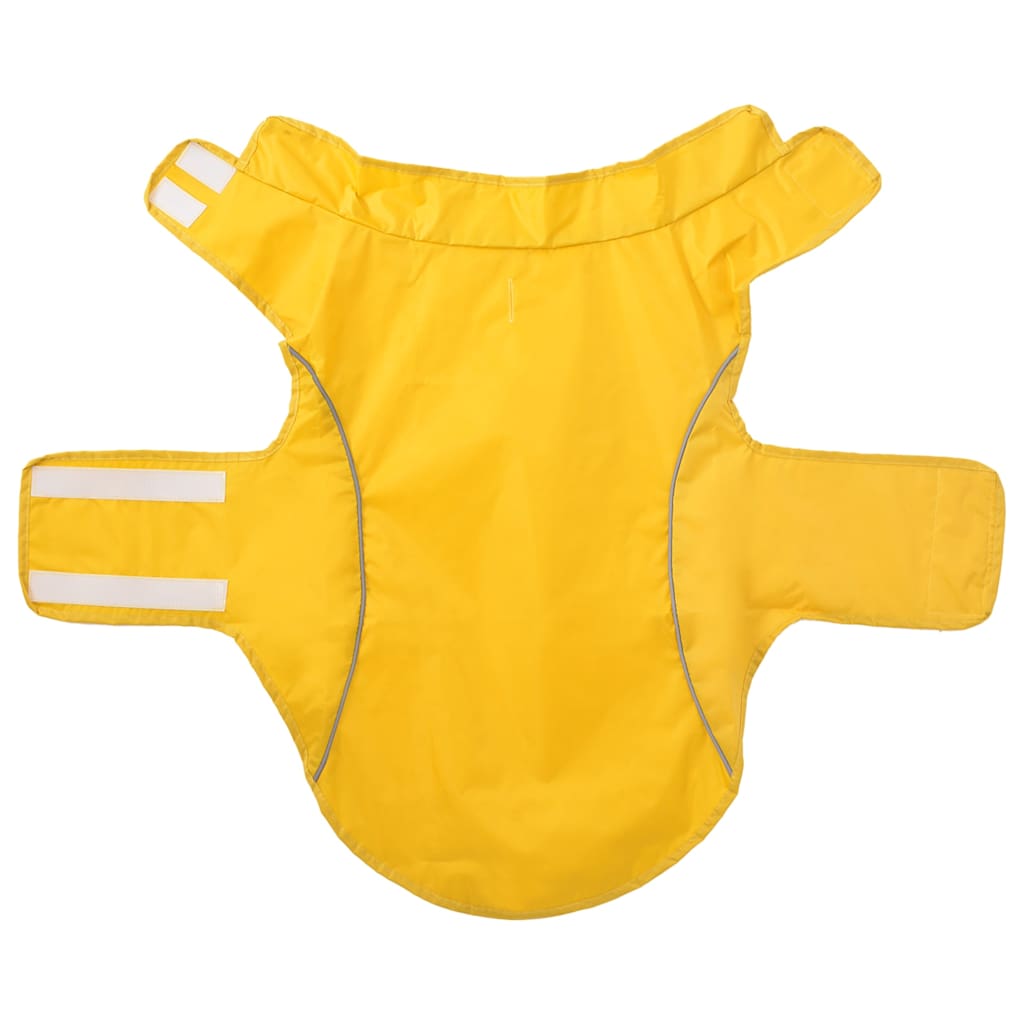Capa de chuva para cães com tiras reflectoras amarelo 2xl