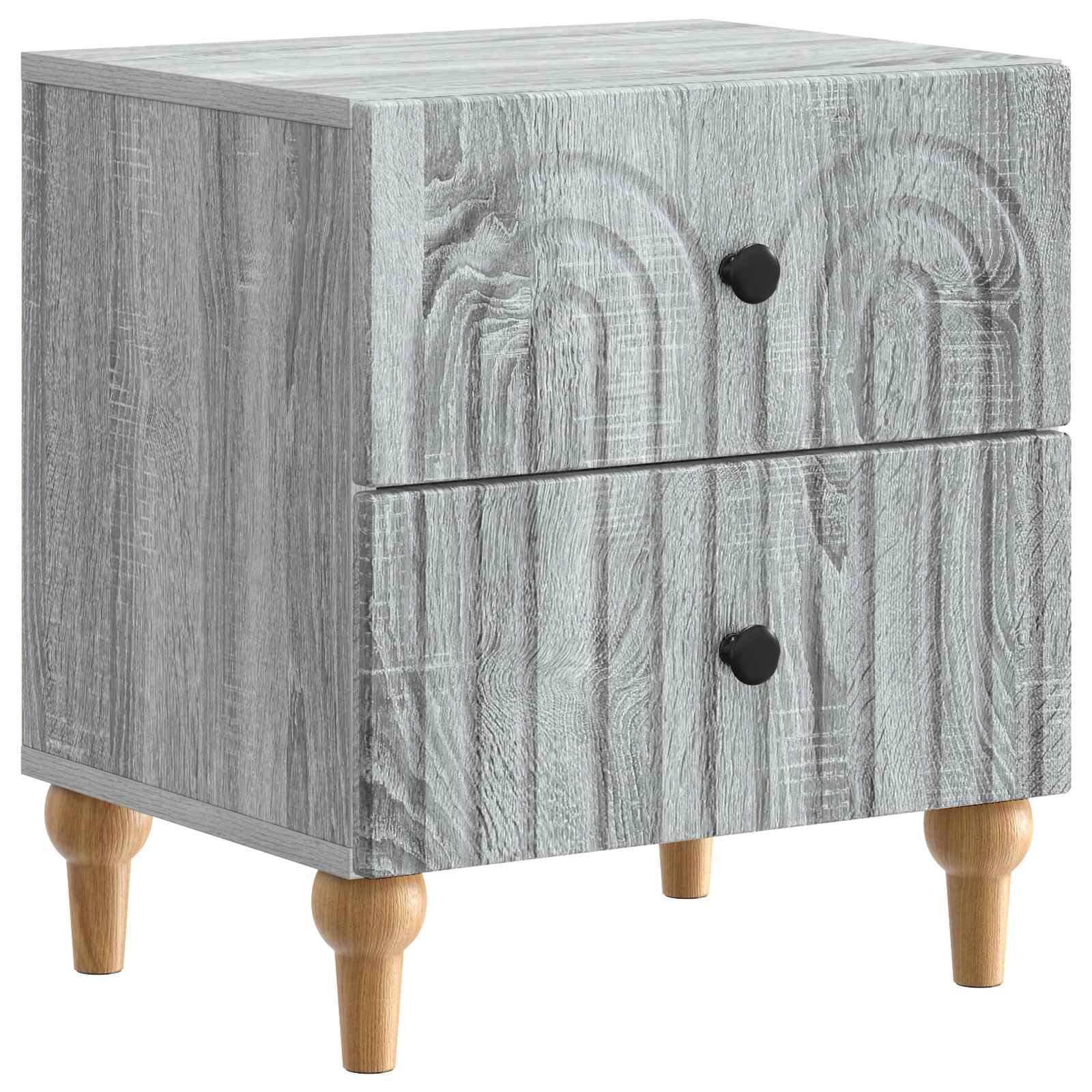 Armário de cabeceira sonoma cinzento 43 x 34,5 x 48 cm