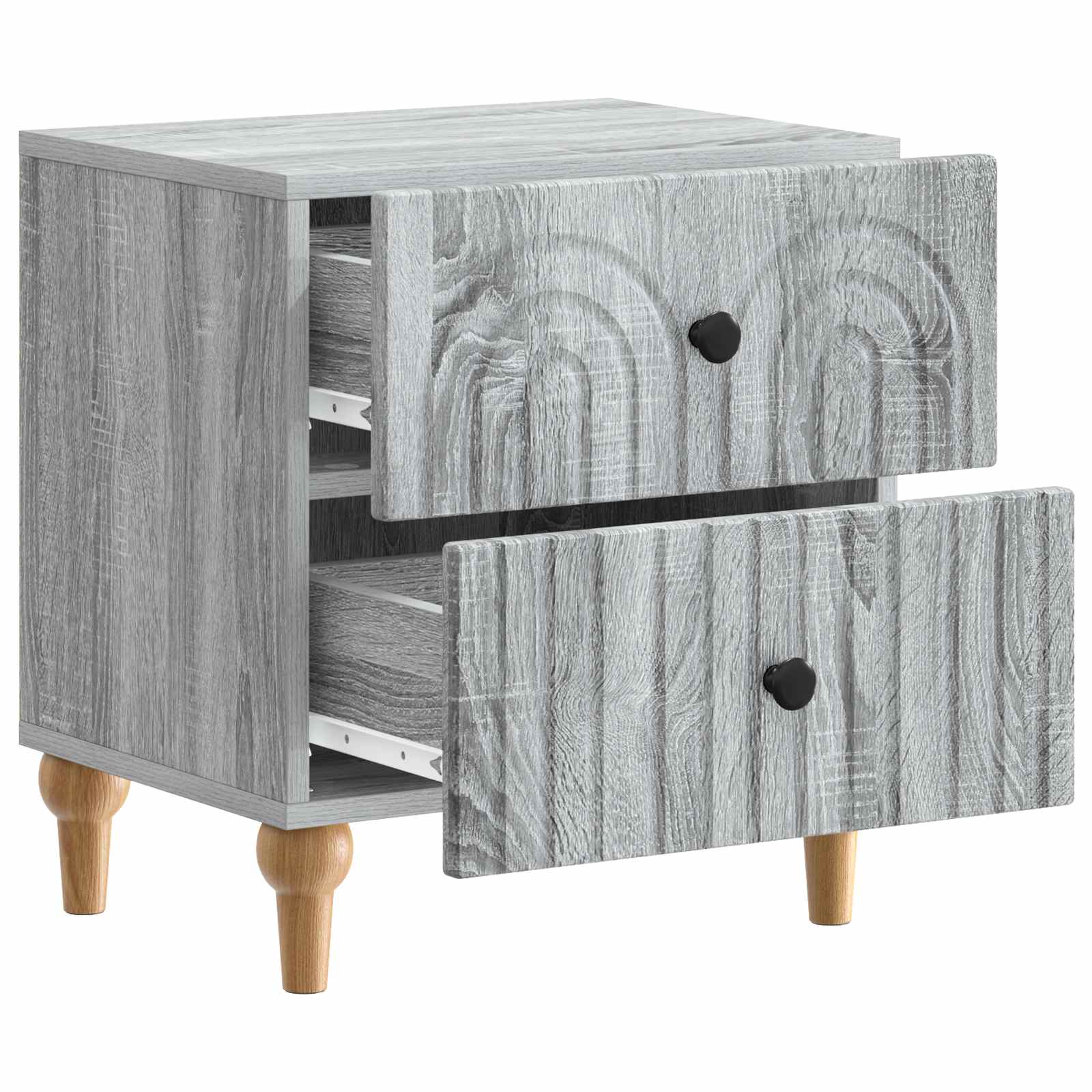 Armário de cabeceira sonoma cinzento 43 x 34,5 x 48 cm