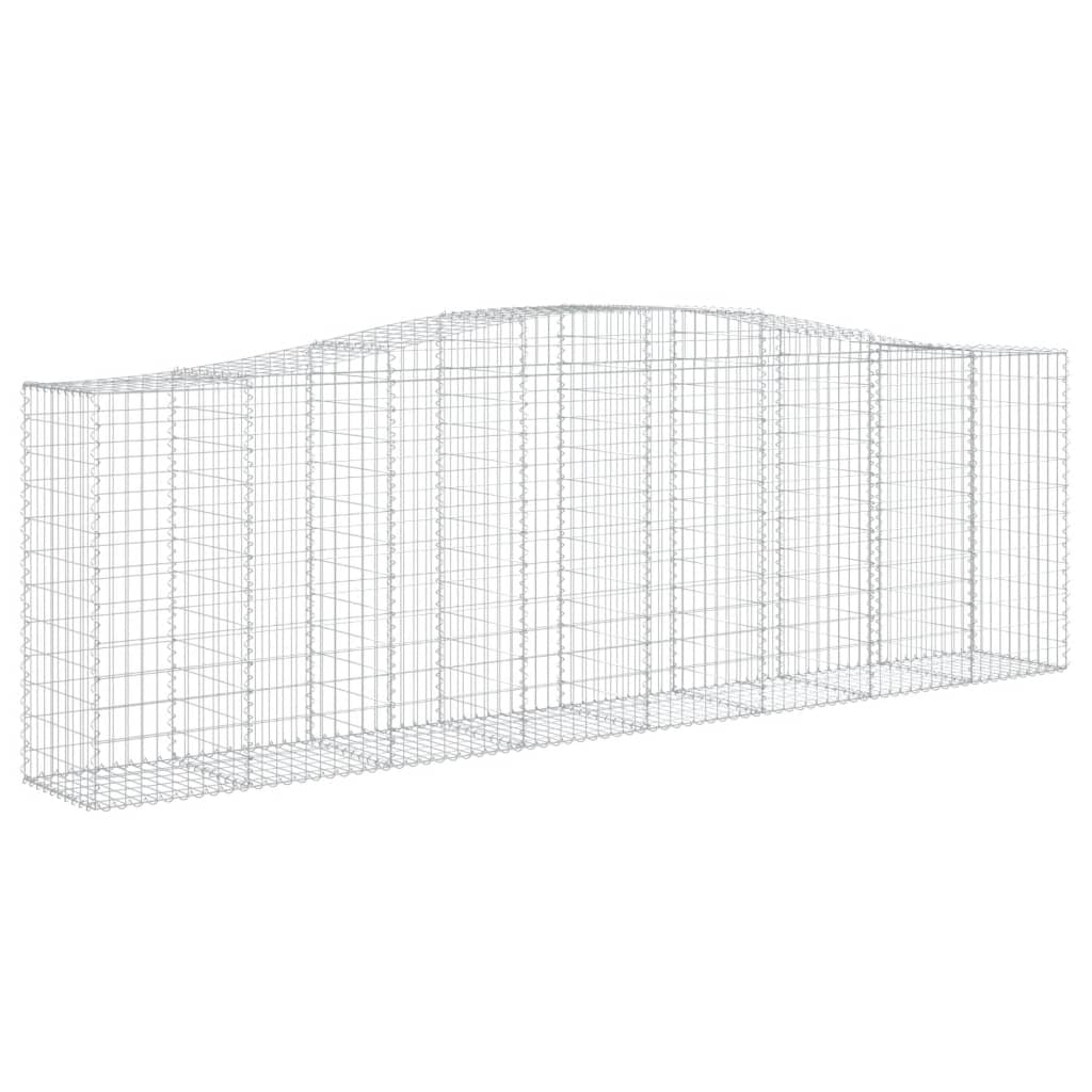 Cestos gabião arqueados 2pcs 400x50x120/140cm ferro galvanizado