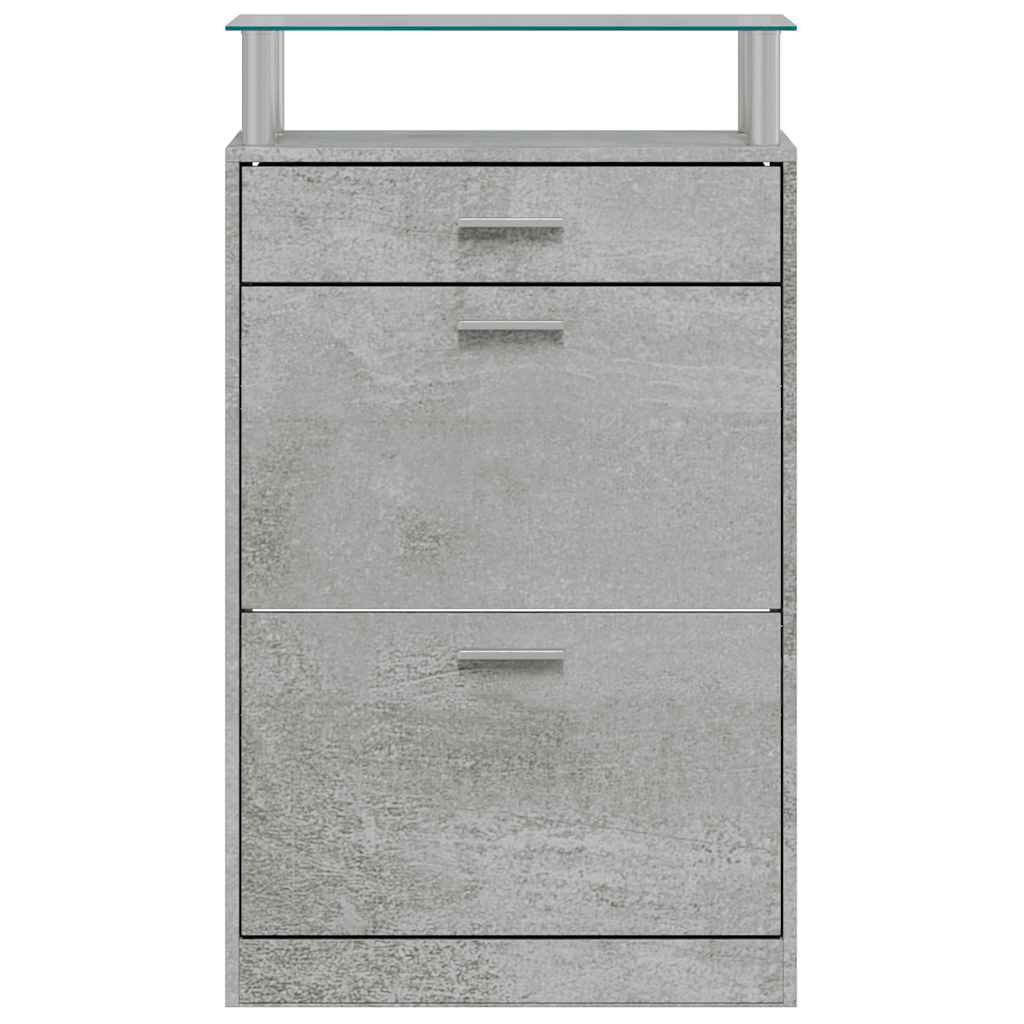 Sapateira 63x24x104 cm derivados de madeira cinzento cimento