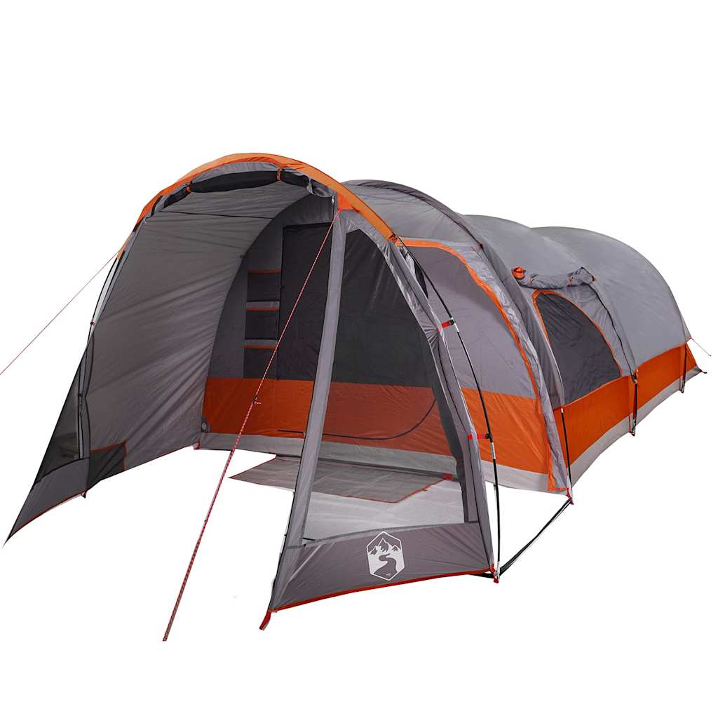 Tenda familiar túnel para 8 pessoas impermeável cinzento