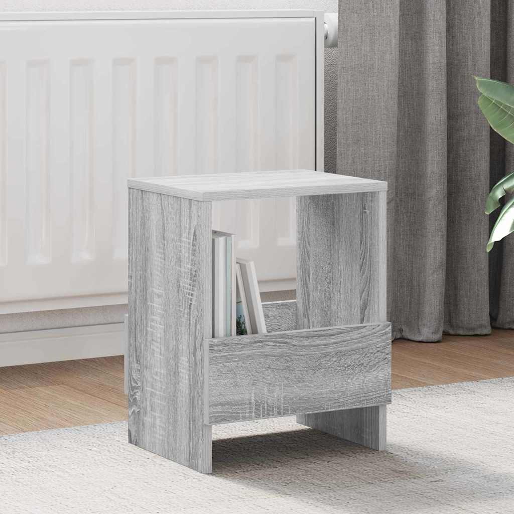 Estante de revistas 2 unid. cinza sonoma 35 x 30 x 45 cm